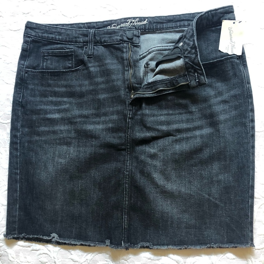 Black jean mini Skirt